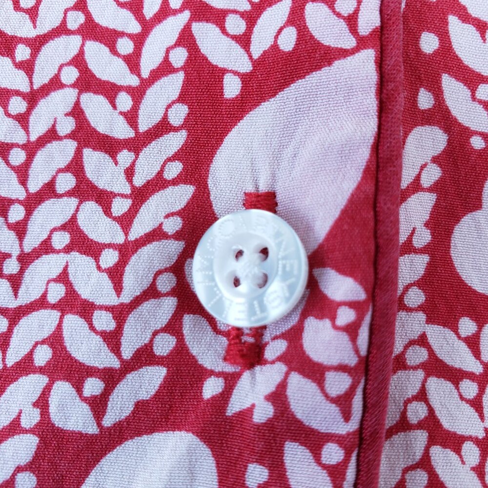 heart print silk pajama top - Picture 8 of 9
